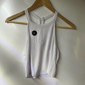 Bozzolo Razorback  white casual cropped tank - Medium